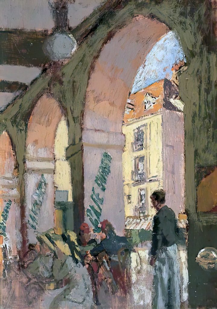 1914- Walter Richard Sickert - The Cafe Suisse (Cafe des Arcades, Dieppe, France)