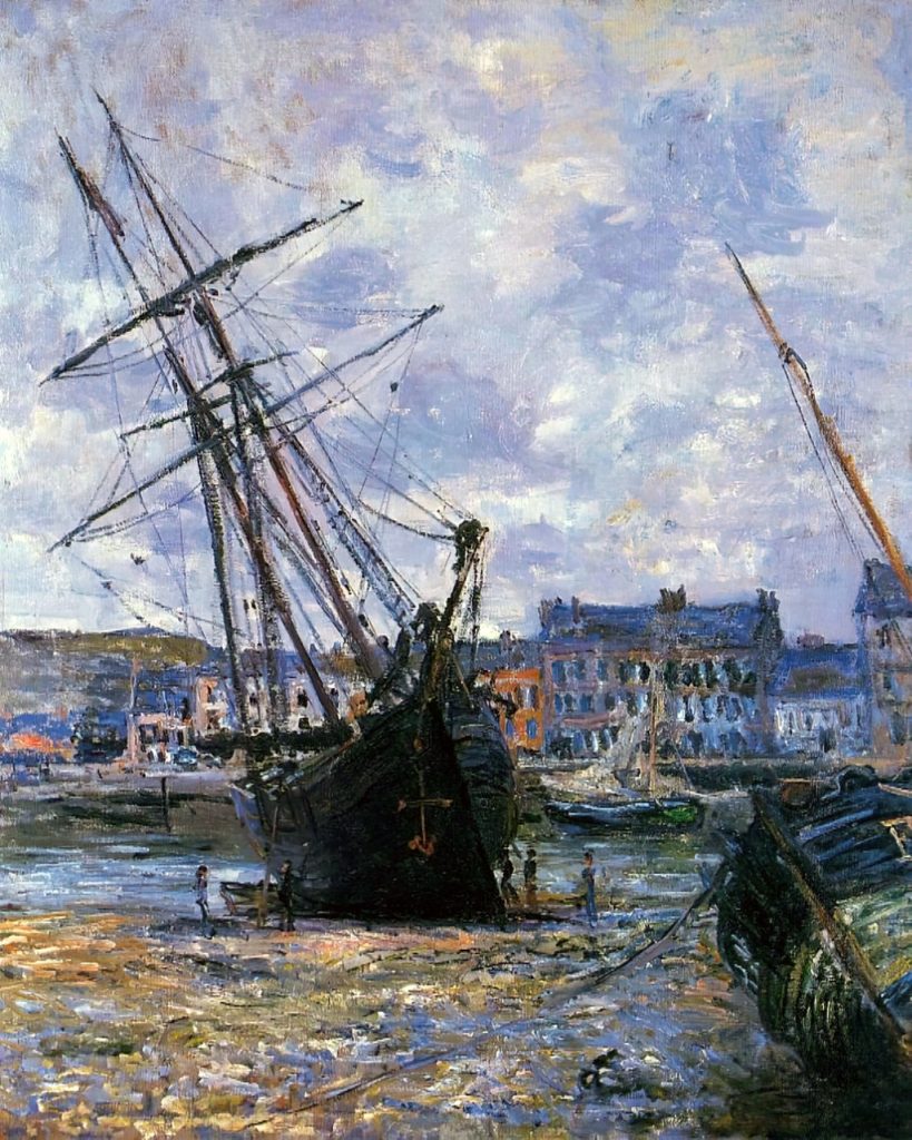 1881 - Claude Monet - Boats lying at Low Tide at Fecamp