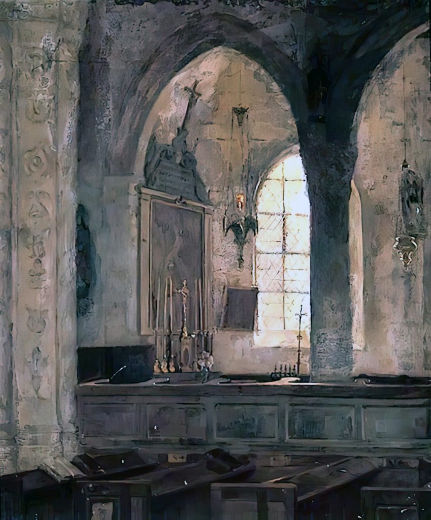 ???? - Milly Childers - Interior of the Church at Veules-les-Roses