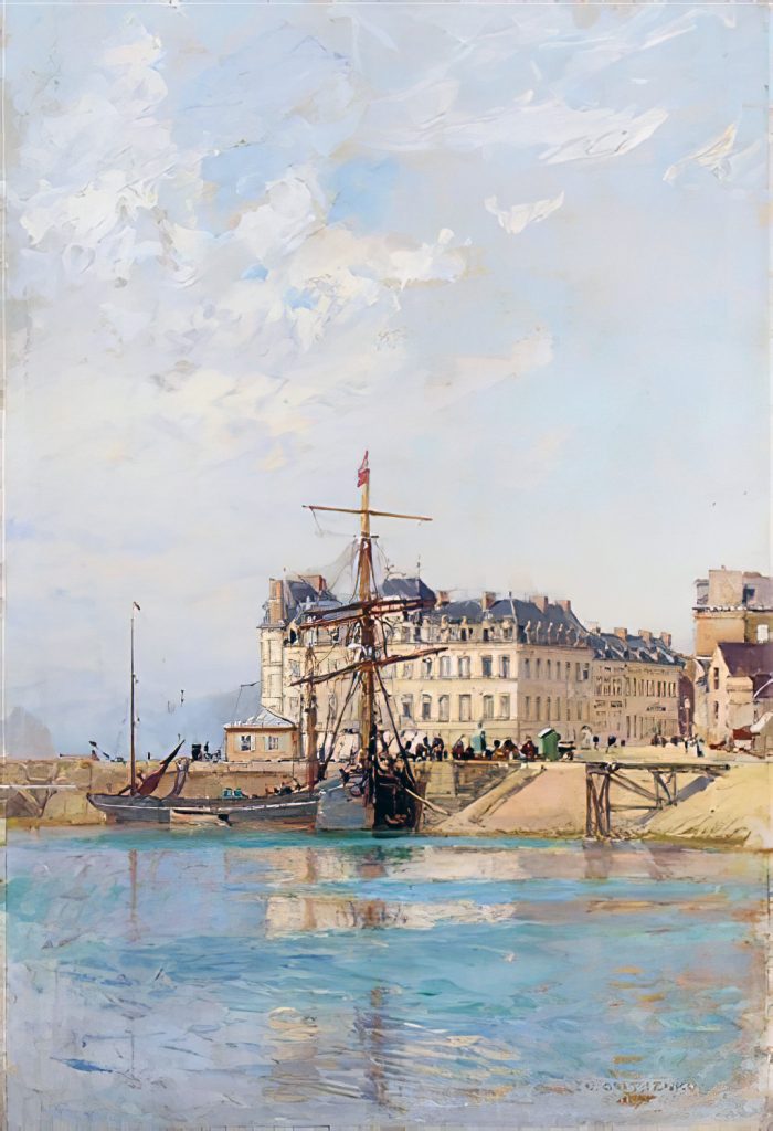 1892 - Nikolay Gritsenko - The Port of Saint-Valery-en-Caux