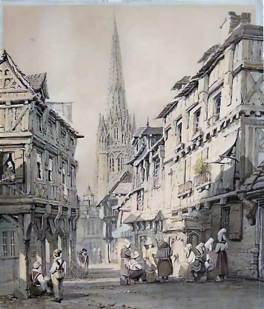 1825 - Samuel Prout - A View of Harfleur