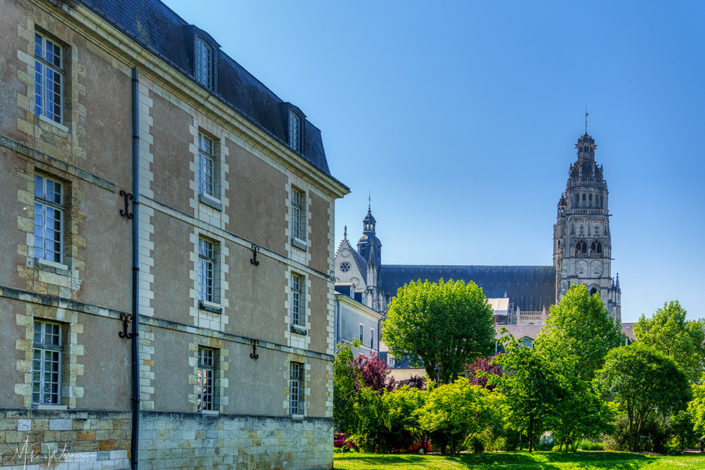 Tours castle and Cathedral in background