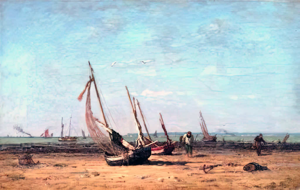 1862 - Louis-Alexandre Dubourg - The Ratier beach of Honfleur