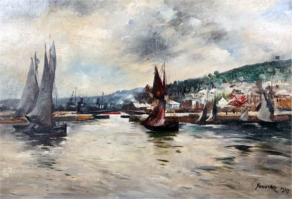 1925 - Paul-Elie Gernez - Leaving the port of Honfleur