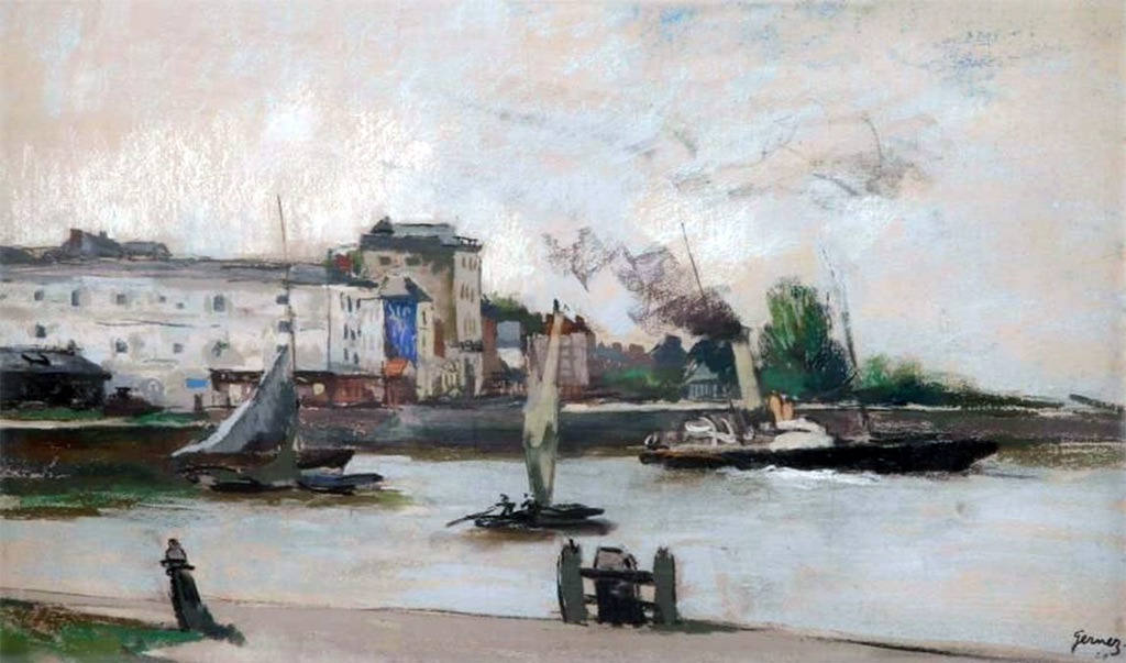 1928 - Paul-Elie Gernez - The port of Honfleur