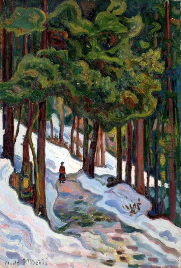 ???? - Henri de Saint-Delis - Landscape of the Cote-de-Grace under the snow