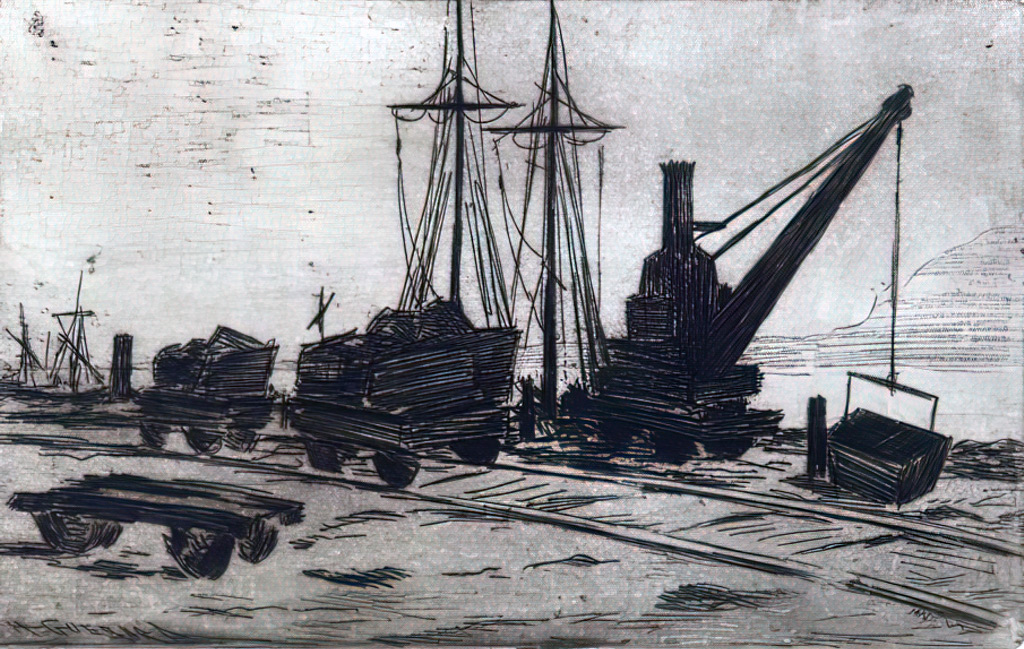 1880 - Henri-Charles Guerard - A Wharf, Honfleur