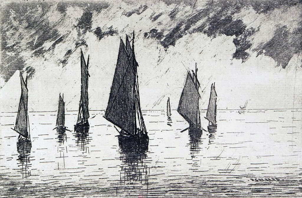 1881 - Henri-Charles Guerard - Return to Honfleur fishing