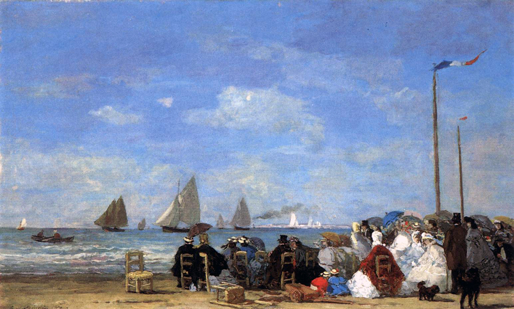1863 - Eugene-Louis Boudin - Beach scene Trouville