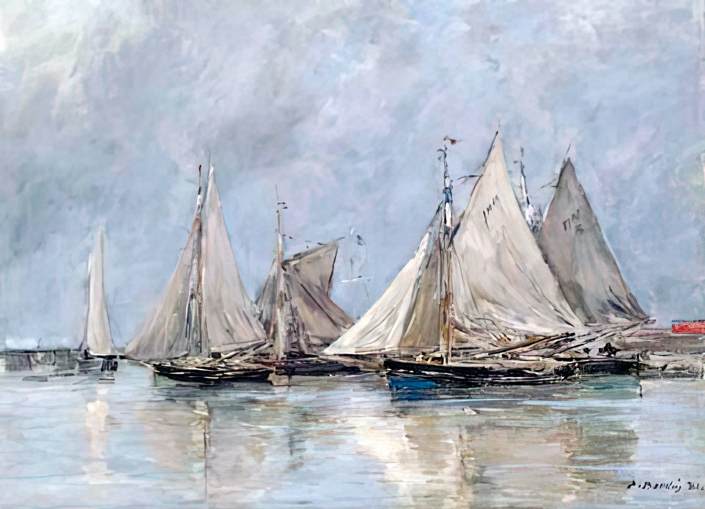 1881 - Eugene-Louis Boudin - Fishing boats in Trouville
