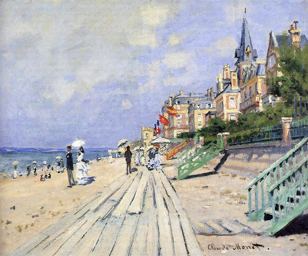 1870 - Claude Monet - The boardwalk at Trouville
