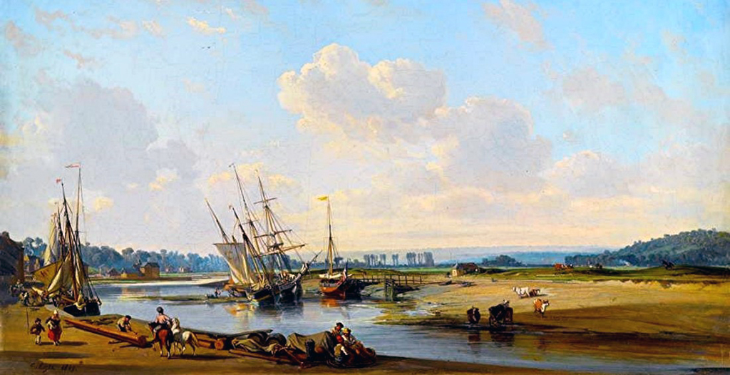 1849 - Charles-Louis Mozin - Quai at Trouville