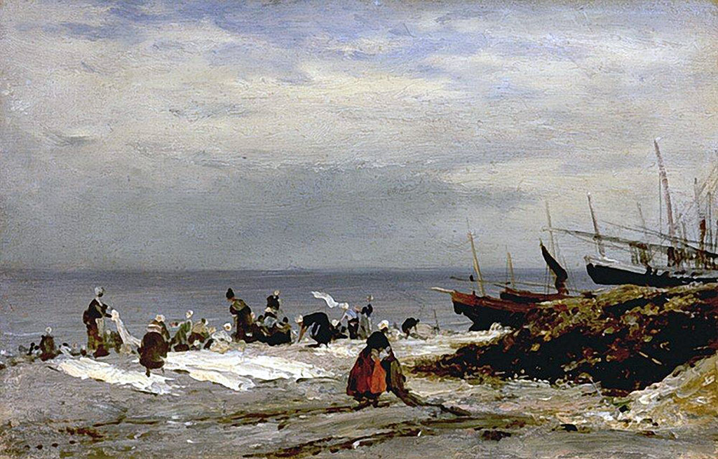 1874 - Alexey (Alexei) Bogoliubov - Laundress in Etretat, Morning