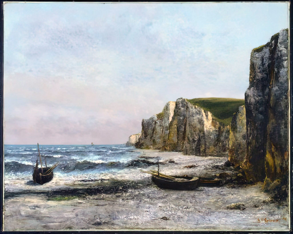 1866 - Gustave Courbet - The cliffs at Etretat