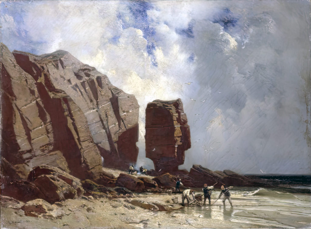 1868 - Charles Hoguet - Gathering Oysters at Etretat