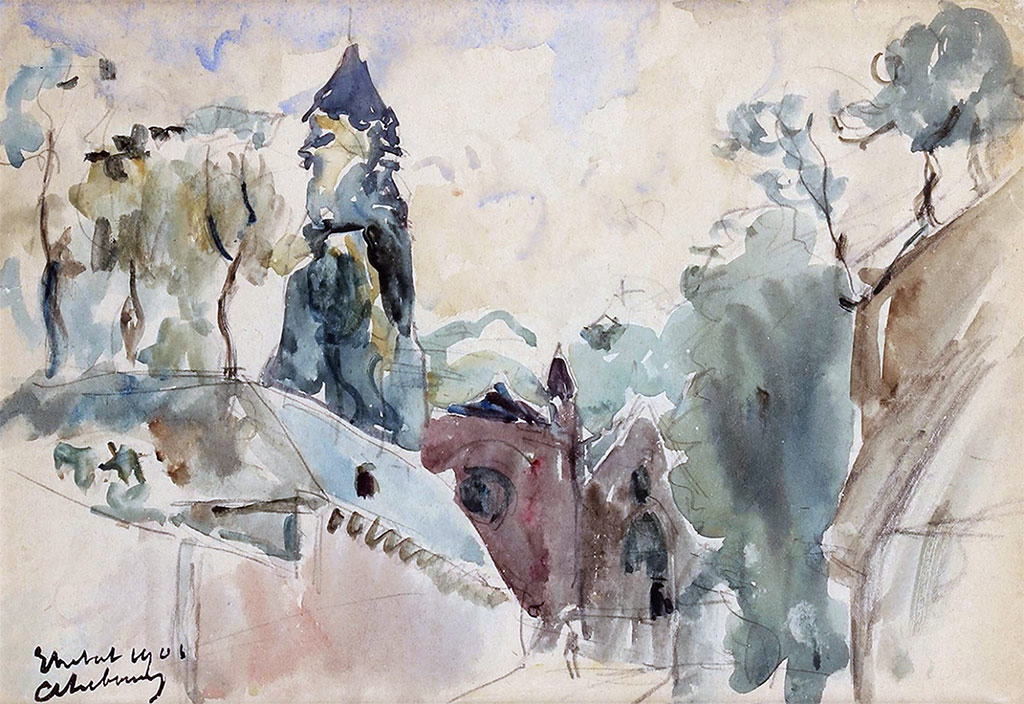 1906 - Albert Lebourg - Street in Etretat