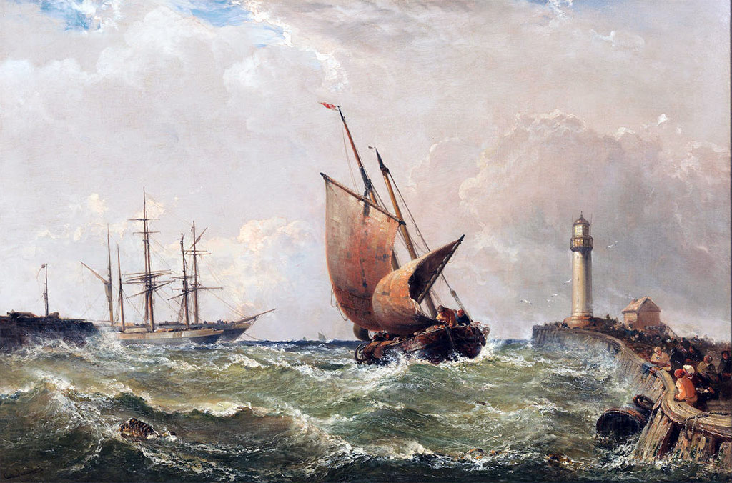 1891 - Arthur Joseph Meadows - Etretat, Normandy, rough weather