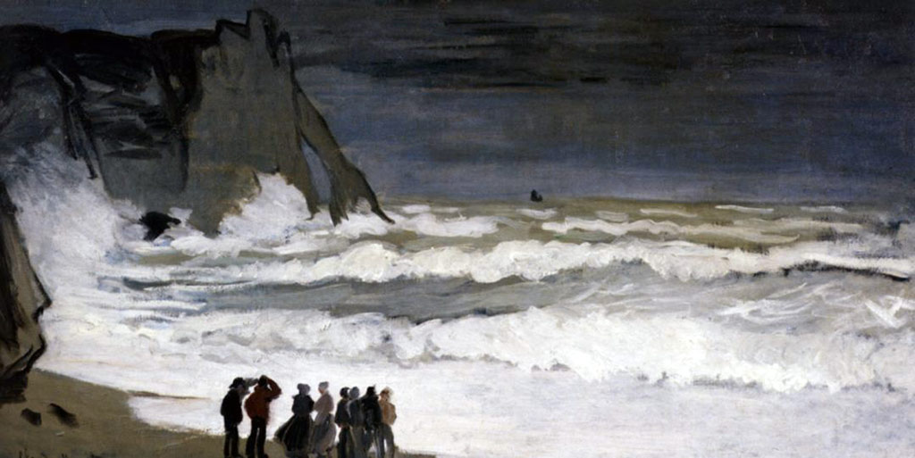 1869 - Claude Monet - Rough sea at Etretat