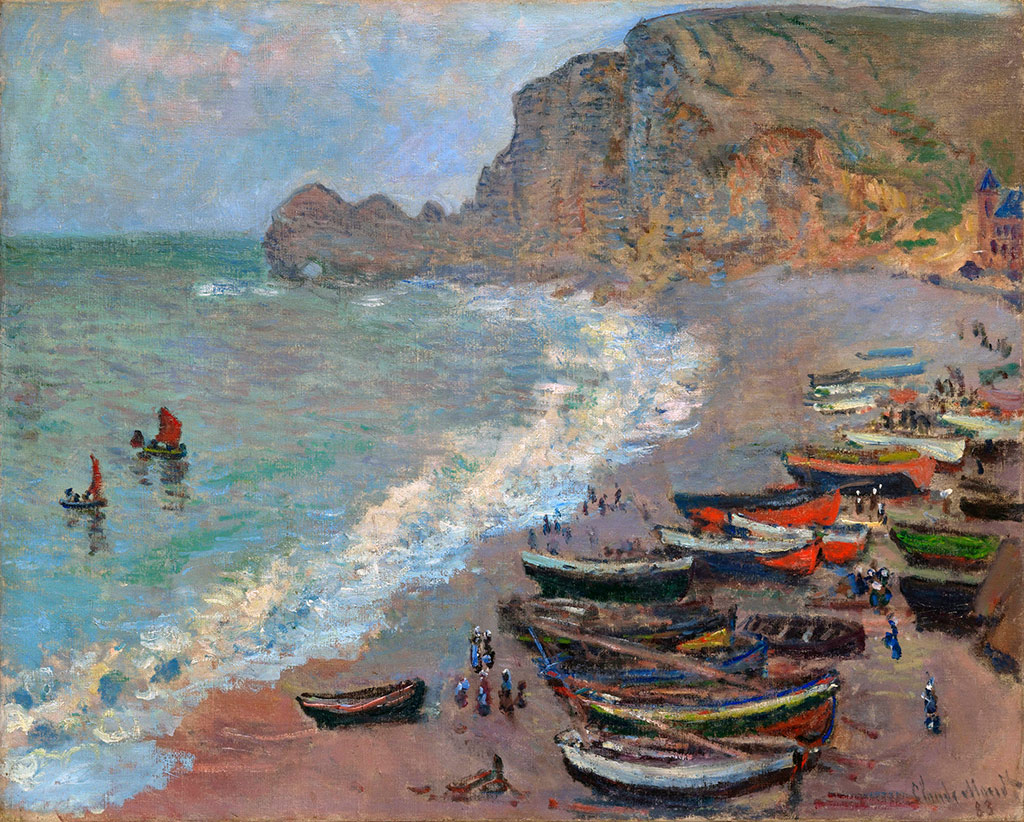 1883 - Claude Monet - Beach at Etretat