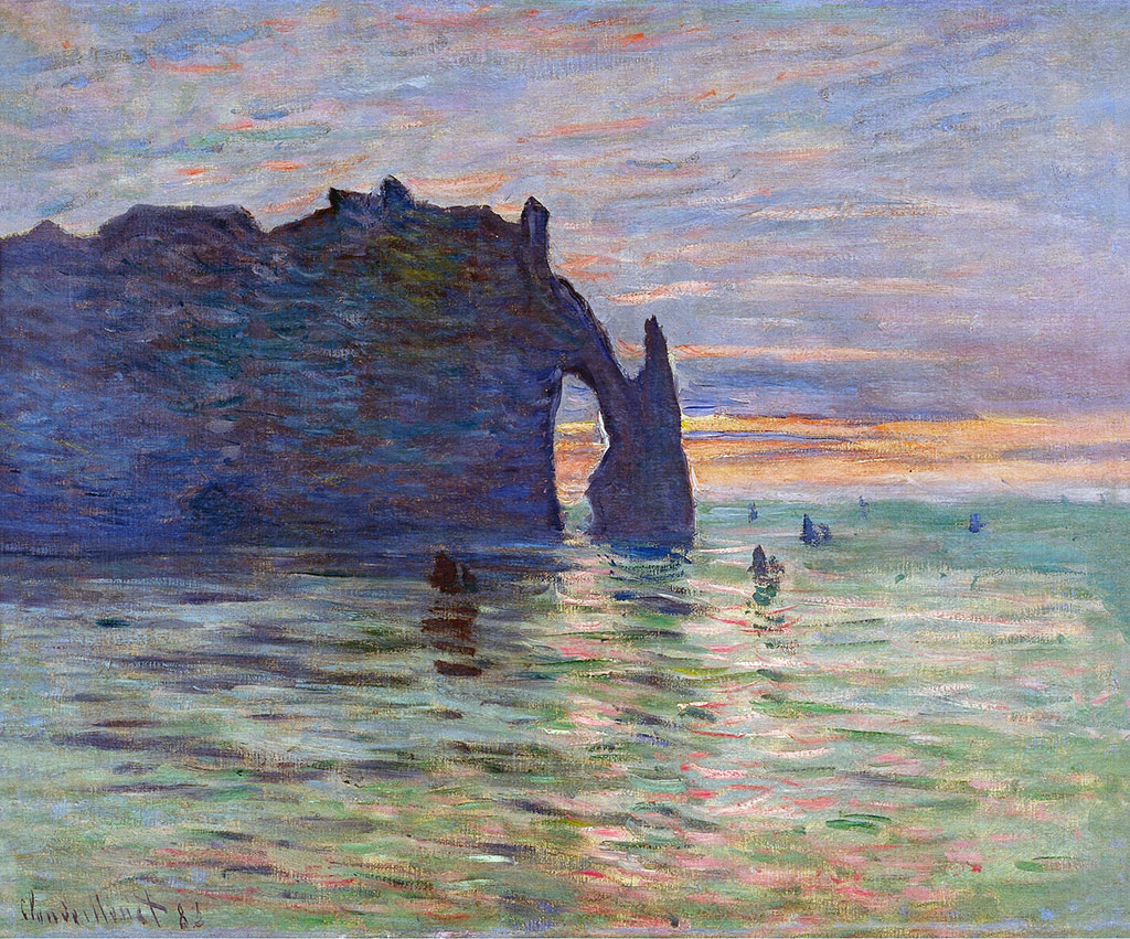 1883 - Claude Monet - Sunset at Etretat