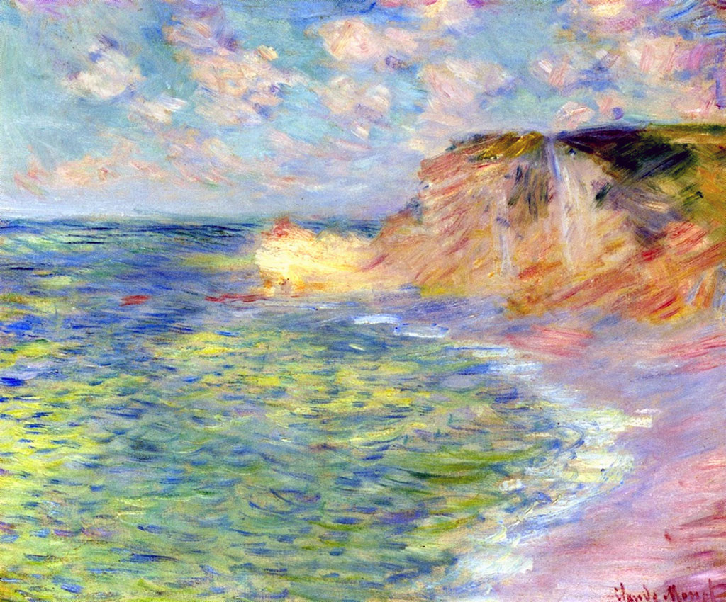 1885 - Claude Monet - Cliffs at Amont