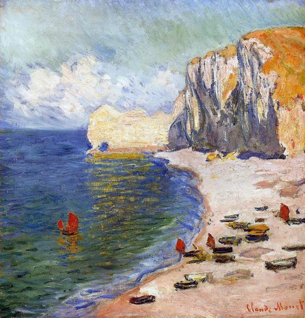 1885 - Claude Monet - The beach and the Amont cliffs