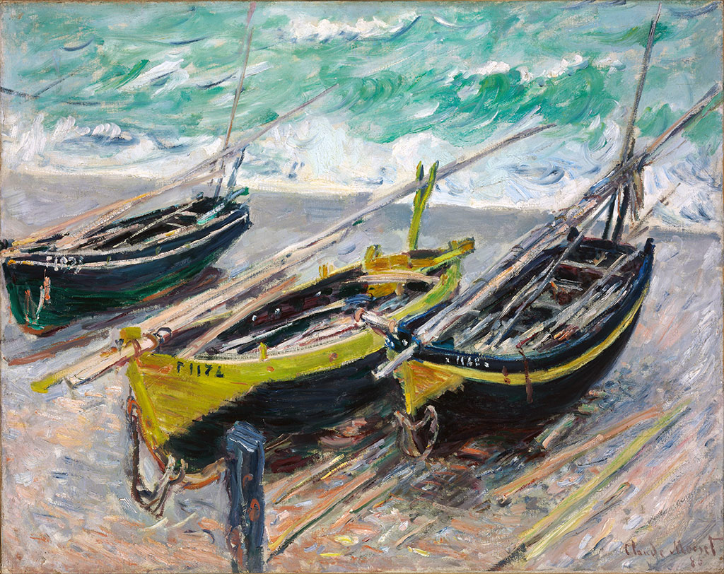 1885 - Claude Monet - Three fishing boats