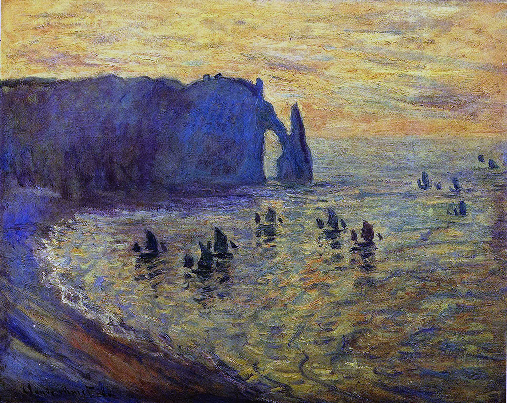 1886 - Claude Monet - The cliffs at Etretat