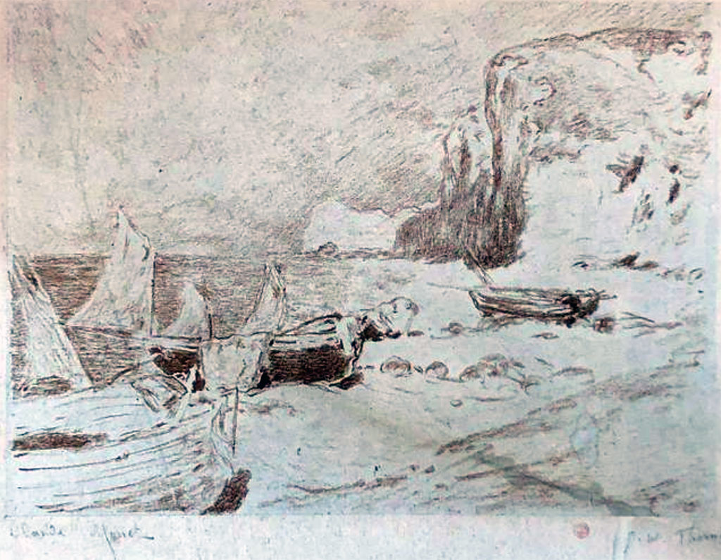 1890 - Claude Monet - Fishing boats, Etretat