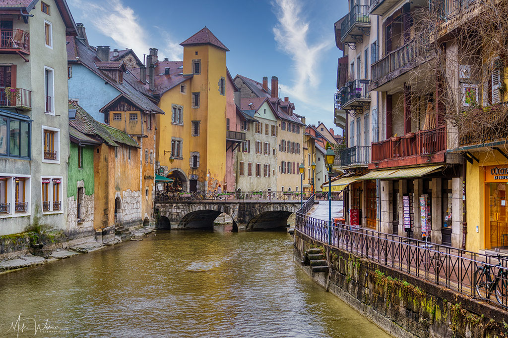 Bridge over the canal in old Annecy