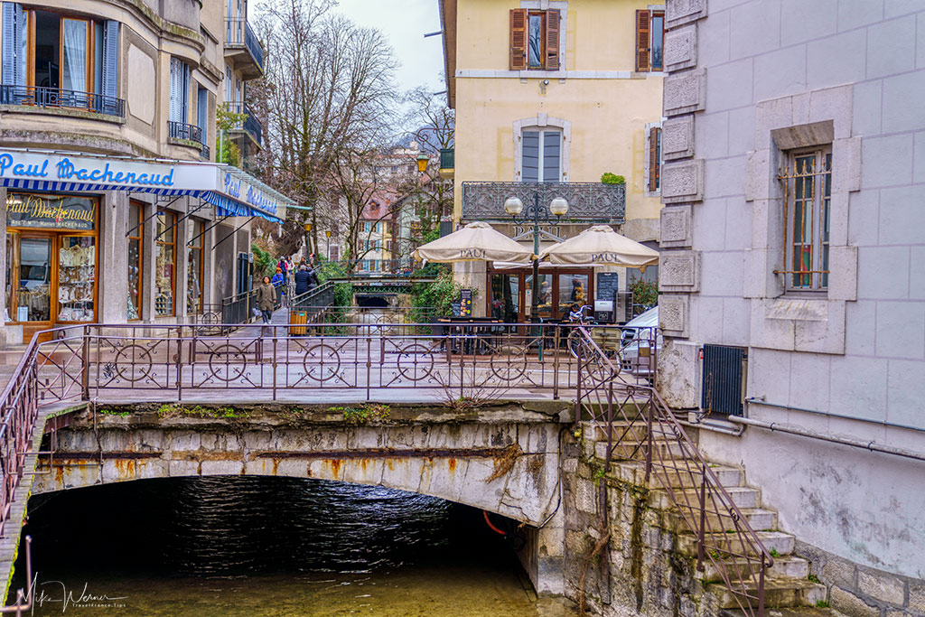 Bridge over the canal in old Annecy