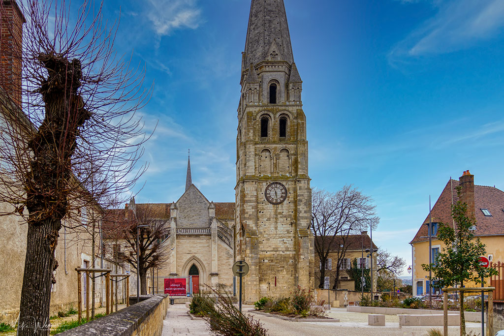 The Saint-Jean bell tower (in front of the Abbey of Saint-Germain d'Auxerre)